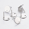 Non-Tarnish 304 Stainless Steel Stud Earring Findings X-STAS-P198-25-12mm-1