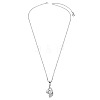 TINYSAND 925 Sterling Silver Tear of Joy Cubic Zirconia Pendant Necklace TS-N399-S-16-3