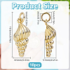 10Pcs Brass Pendants KK-HY0004-09-2