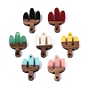Cinco de Mayo Resin & Walnut Wood Connector Charms RESI-N053-37-2
