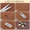 12Pcs 4 Colors Bowknot Alloy Decorative Buckles FIND-CP0003-70-6
