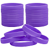 Flat Plain Silicone Cord Bracelet for Men Women BJEW-WH0016-32E-1