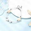 Natural Quartz Crystal Chip Beads & Synthetic Turquoise Beaded Bracelets for Women BJEW-JB12416-03-1