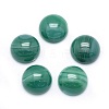 Natural Green Banded Agate Cabochons G-P393-R57-12MM-1