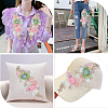 Polyester with Rhinestone  Clothing Patches DIY-WH20010-31-5
