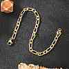 Ion Plating(IP) 304 Stainless Steel Figaro Chain Bracelets BJEW-I274-03G-1