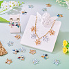 18Pcs 3 Styles Glass Pendants PALLOY-TA00343-6