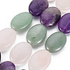 Natural Green Aventurine & Rose Quartz & Amethyst Beads Strands X-G-S359-353-1
