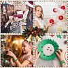 12Pcs Christmas Themed Silicon Cord Bracelets BJEW-CN0001-07-6