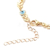 Brass Cobs Chain Anklets AJEW-AN00434-5