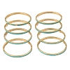 304 Stainless Steel Enamel Hinged Cuff Bangles for Women SA-CBAC920-15G-01-2