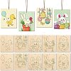 1 Set Unfinished Wood DIY Painting Pendant Decoration WOOD-SP0001-32-1