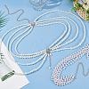 2Pcs 2 Styles Multi Layered ABS Plastic Pearl Beaded Chain Belts AJEW-FG0004-01-5
