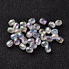 AB Color Plated Eco-Friendly Transparent Acrylic Barrel Beads LS-TACR-L002-4mm-22-1