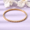 304 Stainless Steel Textured Hinged Cuff Bangles for Women SA-CBAC920-18G-1