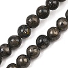 Natural Pyrite Beads Strands G-P303-01-6mm-8-2