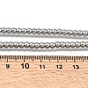 4MM Round 304 Stainless Steel Beaded Necklaces for Man and Women SA-CBAB767-16P-5