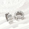 304 Stainless Steel Polishing Effect Hoop Earrings EJEW-M001-39P-3