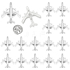 16Pcs Airplane Alloy Brooches for Backpack Clothes JEWB-PH0001-45P-1
