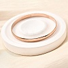 304 Stainless Steel Plain Bangles for Women BJEW-V004-02B-RG-2