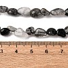 Natural Black Rutilated Quartz Beads Strands G-F439-08-3