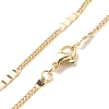 Brass Curb Chains with Wave Necklace for Women NJEW-P265-40G-1