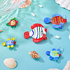 5Pcs 5 Colors Handmade Lampwork Pendants LAMP-TA0002-14-5