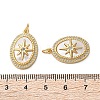 Brass Micro Pave Cubic Zirconia Pendants KK-U070-24G-3