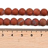 Frosted Natural Red Jasper Beads Strands G-C270-M01-8mm-5