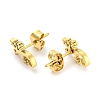 Hollow Out Gecko 304 Stainless Steel Stud Earrings EJEW-G359-04G-2
