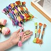 6Bundles 6 Colors Polyester Embroidery Floss OCOR-YW0001-24C-5