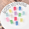 UV Plating Transparent Acrylic European Beads OACR-M027-02E-1