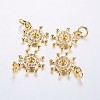 Long-Lasting Plated Brass Micro Pave Cubic Zirconia Charms ZIRC-F069-47G-1