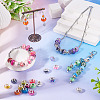 30Pcs Printed Transparent Resin European Beads RESI-TADJ0001-03G-5