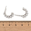 Rack Plating Brass Studs Earrings Findings EJEW-R162-32P-3