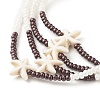 Summer Jewelry Starfish Waist Bead NJEW-C00028-01-4