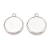 Tibetan Style Alloy Pendants Cabochon Settings PALLOY-N178-12AS-F-1
