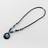Non-Magnetic Synthetic Hematite Beaded Necklaces NJEW-R160-17-2