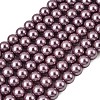 Eco-Friendly Dyed  Glass Pearl Round Beads Strands HY-A002-8mm-RB062-1