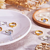 Brass Pad Ring Bases KK-PH0036-10-WH-5