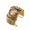 Flat Round Zinc Alloy &  Cuff Bangles FS-WG8CC9C-01-4