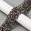 Natural Black Rutilated Quartz Beads Strands G-RM250104-C4-2