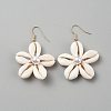 Shell Dangle Earrings EJEW-WH0100-003G-1