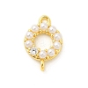 Rack Plating Brass Clear Cubic Zirconia Connector Charms KK-S396-06A-1