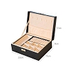 2-Tier Rectangle PU Leather Jewelry Organizer Boxes PW-WG97729-03-1