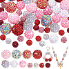   66pcs 11 style Polymer Clay Rhinestone Beads RB-PH0001-29-1