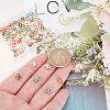 60Pcs 6 Colors Golden Tone Alloy Enamel Beads ENAM-AR0001-53-3