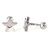 201 Stainless Steel Barbell Cartilage Earrings EJEW-R147-01-4