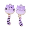 Spray Painted Alloy Enamel Pendants ENAM-K076-38G-02-1