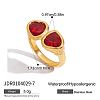 304 Stainless Steel Cubic Zirconia Finger Rings FS-WG9EDCA-03-1